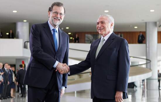 Michel temer  e o presidente da Espanha