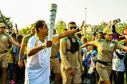 15 mil pessoas acompanharam a Tocha Olímpica em Santo André