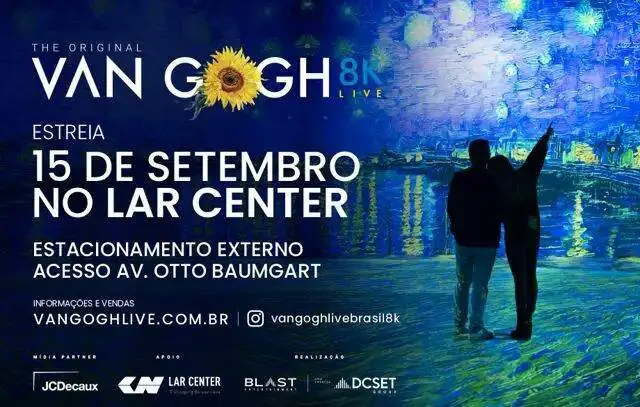 Lar Center recebe a maior exposição imersiva mundial sobre a obra de Van Gogh