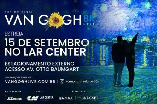 Chega a SP a maior Exposição Imersiva Mundial sobre Van Gogh em inédita resolução 8k