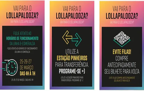 ViaMobilidade engajada para proporcionar segurança e conforto a quem for ao Lollapalooza