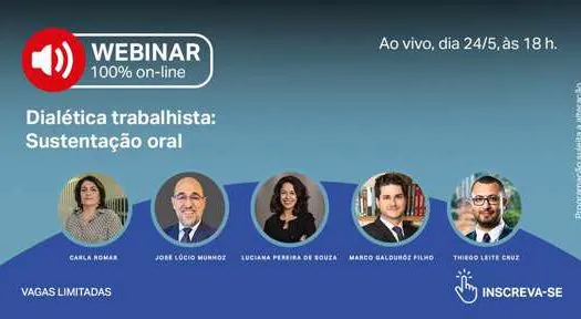 Sustentação oral é tema de webinar na Associação dos Advogados