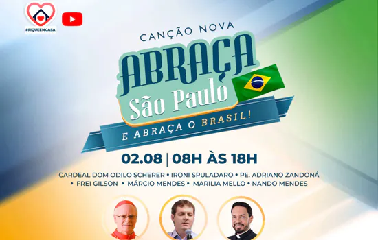 “Canção Nova Abraça São Paulo” poderá ser acompanhado pela TV e internet