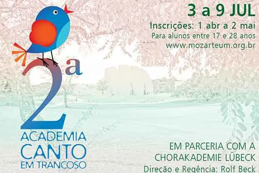 Inscrições abertas para bolsa integral da 2ª academia Canto em Trancoso