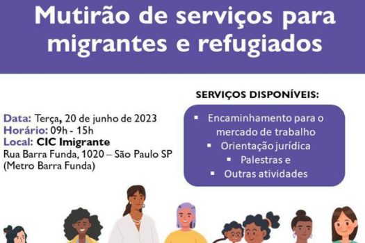 Instituto Pró-Vítima oferece serviços gratuitos para refugiados nesta 3ª feira