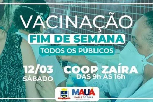 Fim de semana tem nova ação de imunização em Mauá