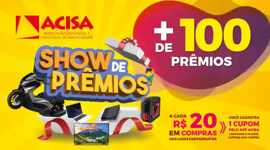 ACISA lança nova edição da campanha Show de Prêmios