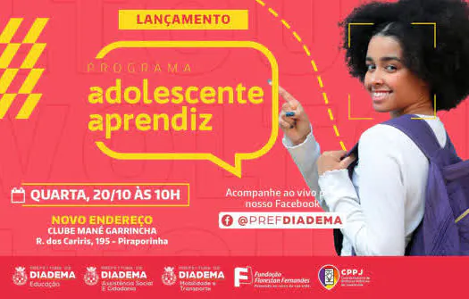 Diadema lança novo Adolescente Aprendiz nesta quarta (20)