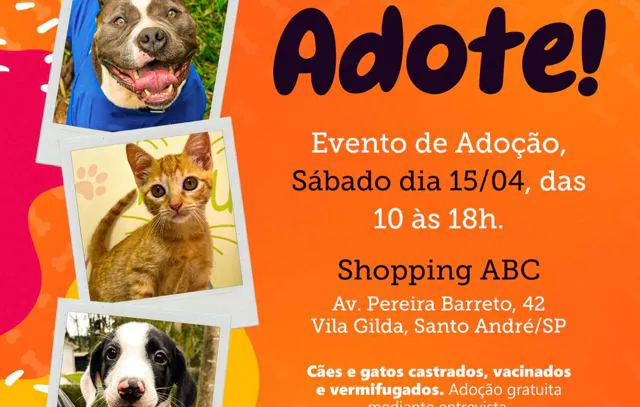 Shopping ABC e Instituto Luisa Mell realizam feira de adoção de pets neste sábado