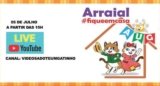 ONG Adote Um Gatinho realiza Arraial #FIQUEEMCASA