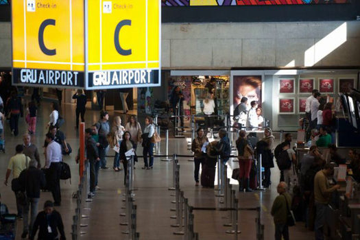 GRU Airport recebeu 3,42 milhões de passageiros em maio