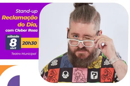 Teatro Municipal de Mauá recebe stand-up com Cleber Rosa