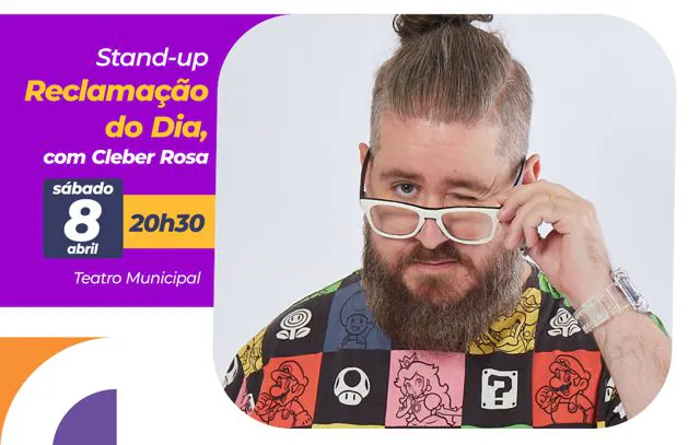 Teatro Municipal de Mauá recebe stand-up com Cleber Rosa