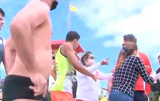 Equipe de TV é agredida durante reportagem em praia de Florianópolis