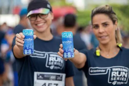 Circuito Santander Track&Field Run Series de Santo André recebe água em lata