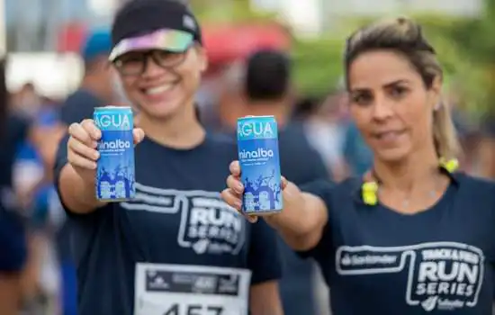 Circuito Santander Track&Field Run Series de Santo André recebe água em lata