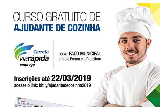 Santo André abre inscrições para curso gratuito de ajudante de cozinha