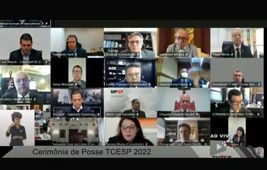 Presidente da Alesp participa da cerimônia de posse da nova mesa diretiva do TCESP