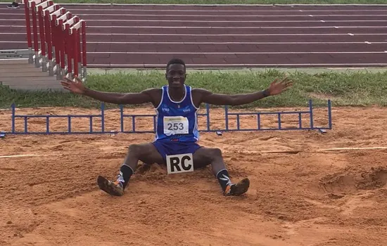 Atleta olímpico da UNG bate recorde universitário do salto triplo