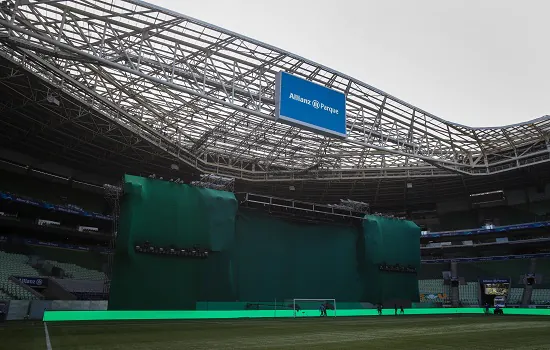 Palmeiras instala telão atrás de palco no Allianz Parque para jogo com Fortaleza