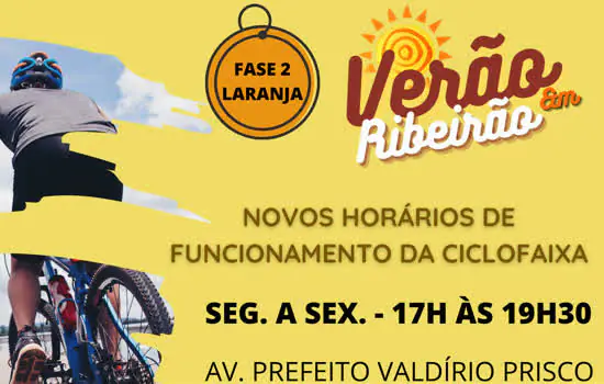 Ribeirão Pires altera horário de funcionamento da Ciclofaixa