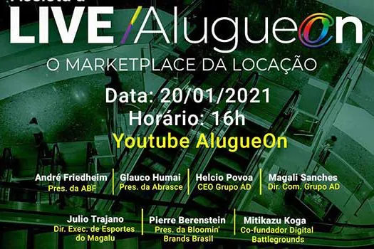 O Grupo AD e shoppings do ABC promovem evento online de lançamento da AlugueOn