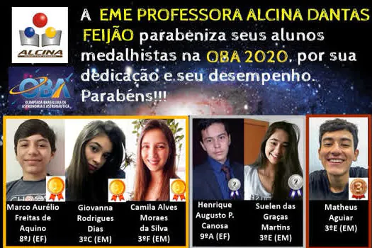 Alunos de São Caetano destacam-se em Olimpíada Brasileira de Astronomia e Astronáutica