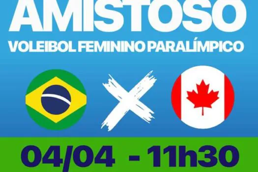 Singular sedia amistoso entre as seleções de vôlei paralímpico do Brasil e do Canadá