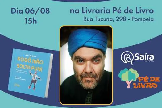 André Abujamra faz tarde de autógrafo de seu livro infantil “Robô não solta pum”