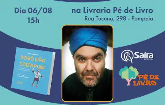 André Abujamra faz tarde de autógrafo de seu livro infantil “Robô não solta pum”