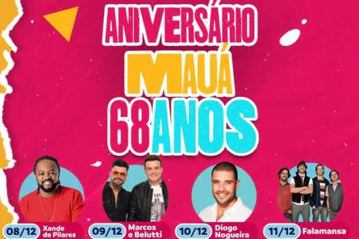 Mauá completa 68 anos com muitas atrações