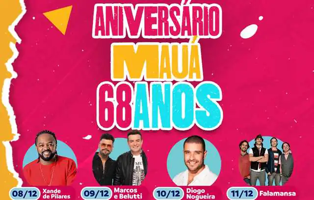 Mauá completa 68 anos com muitas atrações