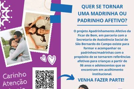 Instituição retoma programa Apadrinhamento Afetivo