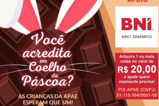 APAE Diadema promove campanha Doce Doação nesta Páscoa