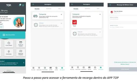 Plataforma TOP agora permite recarga para Bilhete Único