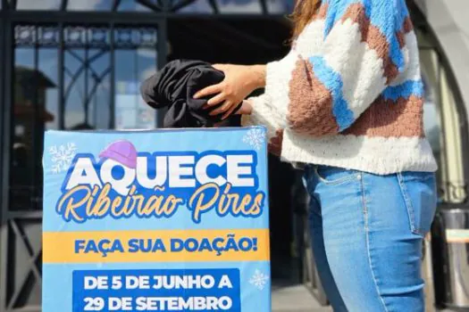 Campanha Aquece Ribeirão Pires segue arrecadando cobertores e agasalhos para inverno