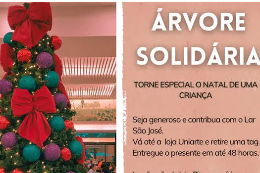 Árvore Solidária no Shopping Praça da Moça é oportunidade de presentear crianças