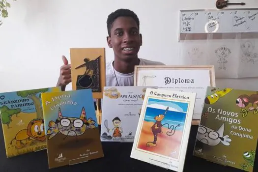 Jovem autor de livros com TEA participa de encontro em Ribeirão Pires