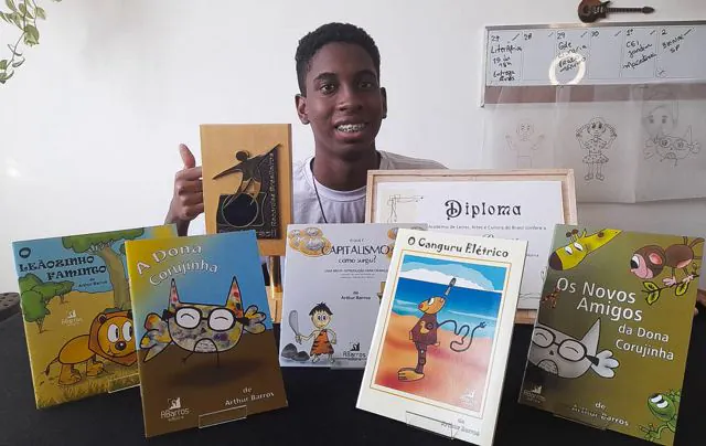 Jovem autor de livros com TEA participa de encontro em Ribeirão Pires