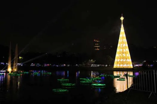 Árvore de Natal é inaugurada no Parque Ibirapuera