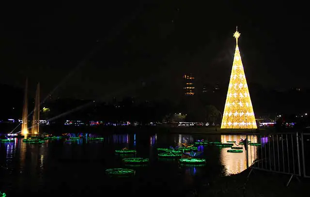 Árvore de Natal é inaugurada no Parque Ibirapuera