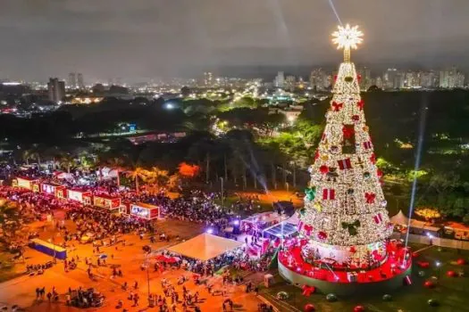 Árvore e Papai Noel chegam ao Villa-Lobos