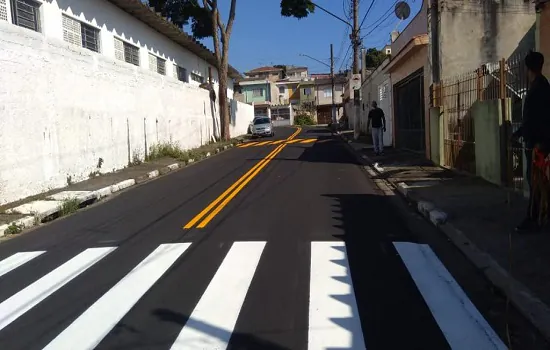 Prefeitura de Diadema recapeia ruas do Centro