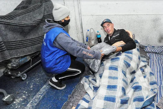 Santo André acolhe pessoas em situação de rua por conta da queda de temperatura