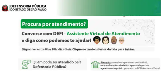 Assistente Virtual amplia as possibilidades de atendimentos da Defensoria Pública de SP