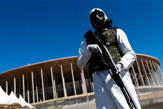 Exército simula ataque químico no Estádio Mané Garrincha