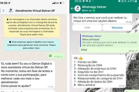 Detran.SP está agora no WhatsApp para o cidadão acessar 11 serviços na palma da mão