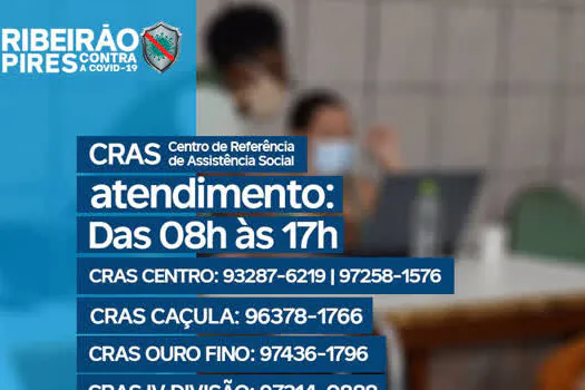 SASC de Ribeirão Pires mantém serviços funcionando em horário reduzido