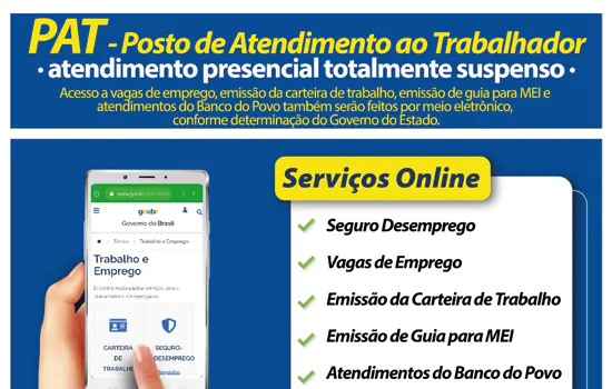 PAT e Posto Atende Fácil de Ribeirão Pires disponibilizam serviços online