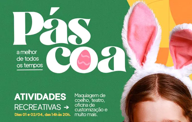 Shopping Parque da Cidade apresenta programação especial na Páscoa